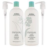 🚿 aveda shampure nurturing shampoo & conditioner set - 1 liter sizes with convenient pumps for easy application logo