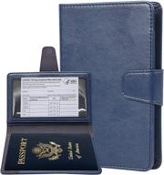 🧳 teskyer passport vaccine leather protector - top travel accessories for passport covers logo