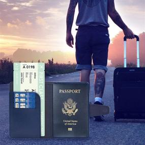 img 2 attached to 🧳 Teskyer Passport Vaccine Leather Protector - Top Travel Accessories for Passport Covers