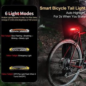 img 3 attached to 🚲 JIAN BOLAND Smart Bike Tail Light: Turn Signals, Anti-Theft Alarm, Brake Light - Waterproof & Rechargeable - Easy Installation