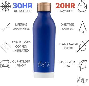 img 2 attached to Root7 OneBottle - 500ml Copper Insulated Thermal Water Bottle - Double walled stainless-steel - BPA-free - Leak-proof - Hot & Cold Drink Compatible