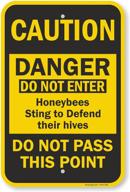 🏡 defend your property with enter honeybees smartsign aluminum: enhanced protection for your home logo