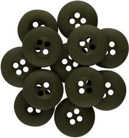 img 2 attached to 👕 ButtonMode Military Army Buttons Set: 12 Olive Drab 19mm Buttons