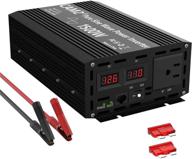 🔌 cam2 1500w pure sine wave power inverter - peak 3000w, dc 12v to 110v ac with 1 ac outlet and 2 led display logo