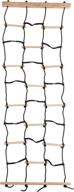 🏻 hey! play! kids climbing cargo net - nylon rope & wooden dowels fun outdoor toy for balance, coordination, and strength - boys & girls логотип