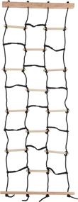 img 4 attached to 🏻 Hey! Play! Kids Climbing Cargo Net - Nylon Rope & Wooden Dowels Fun Outdoor Toy for Balance, Coordination, and Strength - Boys & Girls