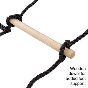 img 2 attached to 🏻 Hey! Play! Kids Climbing Cargo Net - Nylon Rope & Wooden Dowels Fun Outdoor Toy for Balance, Coordination, and Strength - Boys & Girls