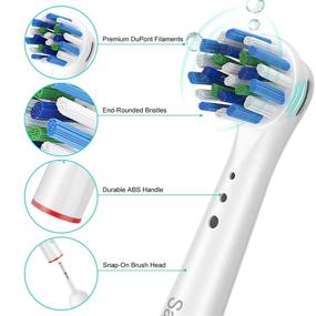 img 1 attached to 🦷 Oral B Braun Replacement Toothbrush Heads, 8 Count Precision Clean Electric Brush Heads Refill - Compatible with Oral B Electric Toothbrush Models 7000, Pro 1000, 9600, 5000, 3000, 8000