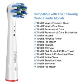 img 2 attached to 🦷 Oral B Braun Replacement Toothbrush Heads, 8 Count Precision Clean Electric Brush Heads Refill - Compatible with Oral B Electric Toothbrush Models 7000, Pro 1000, 9600, 5000, 3000, 8000