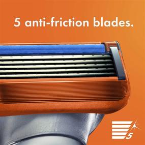 img 2 attached to 🪒 Gillette Fusion5 Razors for Men: 1 Razor + 4 Refills with Lubrastrip for an Advanced Shaving Experience