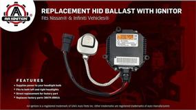 img 3 attached to HID Ballast with Ignitor - Headlight Control Unit for Nissan & Inifiniti Vehicles - Murano, Maxima, Altima, 350Z, QX56, G35, FX35 - Replacement for 28474-8991A, 28474-89904, NZMNS111LANA