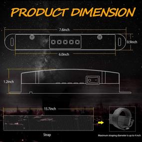 img 3 attached to 🌟 Universal Roll Bar Mount for LED Light: Interior Light, Utility Roll Cage Light, Courtesy Wraparound Light, Roll Bar Dome Light for UTV, ATV, Truck, Off Road, Pickup, Polaris