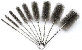 img 4 attached to 9-Piece Stainless Steel Pipe Cleaning Brush Set for Auto Parts, Bottles, Guns, Tubes, Etc.