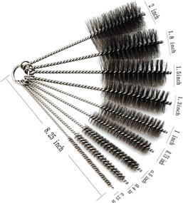 img 3 attached to 9-Piece Stainless Steel Pipe Cleaning Brush Set for Auto Parts, Bottles, Guns, Tubes, Etc.