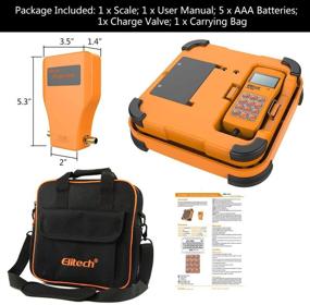 img 1 attached to Elitech LMC-300A: Reliable HVAC Refrigerant Charging Scale with 330lbs/150kg Capacity and Charging Valve