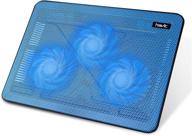 🔥 havit hv-f2056 slim portable usb powered laptop cooler cooling pad - 15.6-17 inch (blue) with 3 fans logo