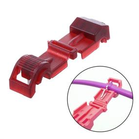 img 3 attached to 🔴 AIRIC T-Tap Wire Connectors Quick Splices 100PCS - Red 22-18 Gauge Terminals for Self-Stripping Radio Wire Splice