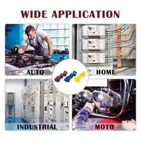 img 1 attached to 🔴 AIRIC T-Tap Wire Connectors Quick Splices 100PCS - Red 22-18 Gauge Terminals for Self-Stripping Radio Wire Splice