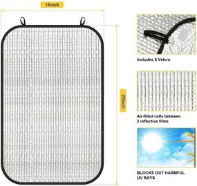 img 2 attached to 🌞 RVNOVUS RV Window Shade - 16X25 Sun Shield Solar Cover for Trailer Camper Windows