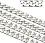 🔗 high-quality 5ft stainless steel figaro chains for jewelry making & diy (sc-1007-g) - perfect findings logo