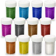 💫 aslanka 12-color extra fine glitter set - non-toxic cosmetic glitter for diy art & crafts, body, nails, face, eyes - perfect for slime, epoxy, resin, festival decorations - 12 jars x 10g each logo