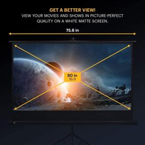 img 3 attached to 🎬 KODAK 80” Projection Movie Screen: Lightweight, Portable, and Adjustable Stand - Perfect for Home, Office, School, and Church Use!