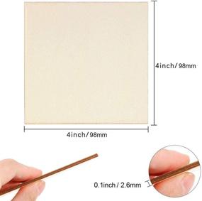 img 3 attached to LINSHRY 72 Pcs Unfinished Wood Squares 4 x 4 Inch: Perfect for Coasters, Painting, Writing, Staining, and DIY Art Crafts