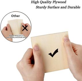 img 2 attached to LINSHRY 72 Pcs Unfinished Wood Squares 4 x 4 Inch: Perfect for Coasters, Painting, Writing, Staining, and DIY Art Crafts