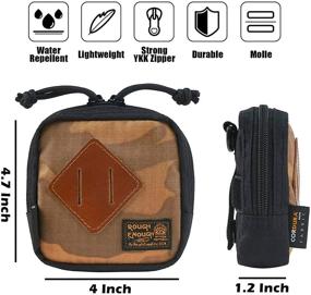 img 1 attached to 👜 Tactical Cordura Molle Small Coin Pouch, Change Purse, Card Holder Wallet for Men, Boys, and Kids with Zipper - Rough Enough