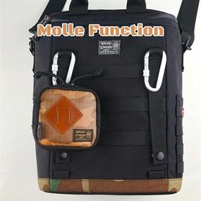 img 2 attached to 👜 Tactical Cordura Molle Small Coin Pouch, Change Purse, Card Holder Wallet for Men, Boys, and Kids with Zipper - Rough Enough