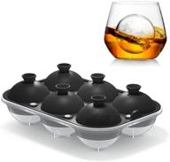 🥃 samuelworld 6 x 2.5 inch sphere ice tray mold for whiskey, cocktails, and scotch - large ice ball maker logo