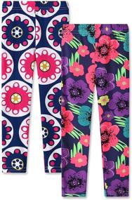 img 3 attached to 👖 Sheecute 2-Pack Leggings for Girls, Sizes 3-12, Stretch Pants