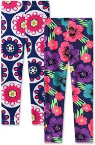 img 4 attached to 👖 Sheecute 2-Pack Leggings for Girls, Sizes 3-12, Stretch Pants