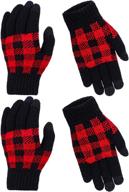 🧤 touchscreen stretch knitted cooraby gloves – boys' cold weather accessories logo