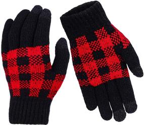 img 1 attached to 🧤 Touchscreen Stretch Knitted Cooraby Gloves – Boys' Cold Weather Accessories