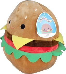 img 2 attached to 🍔 SQUISHMALLOW KellyToys - 8 Inch (20cm) - Carl The Cheeseburger Plush Toy Animal Pillow Pal Buddy - Super Soft Stuffed Animal Birthday Gift