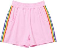 🏀 girls' athletic basketball shorts with pockets - youth clothing logo