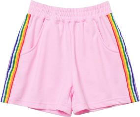 img 4 attached to 🏀 Girls' Athletic Basketball Shorts with Pockets - Youth Clothing