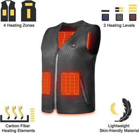 img 2 attached to 🧥 Optimized PKSTONE Heated Vest – Lightweight Electric Heated Vest for Outdoor fishing and Hunting, Machine Washable – Ideal for Men & Women