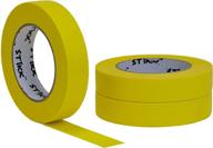 🎨 high-quality 3 pk 1" inch x 60yd stikk yellow painters tape - easily remove, trim, and finish with decorative marking masking tape logo