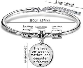 img 3 attached to 🐍 KENYG Mother-Daughter Forever Love: Round Pendant Snake Bracelet Bangle