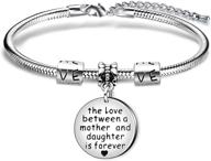 🐍 kenyg mother-daughter forever love: round pendant snake bracelet bangle logo