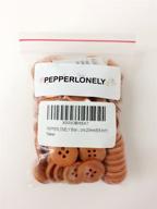 🔲 pepperlonely natural 4-hole scrapbooking wood buttons - pack of 100, 20mm (6/8 inch) logo