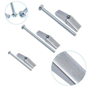 img 1 attached to 15-Piece Toggle Bolt and Wing Nut Kit for Hanging Heavy Items on Drywall - Heavy-Duty Toggle Anchors