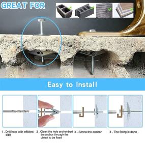 img 2 attached to 15-Piece Toggle Bolt and Wing Nut Kit for Hanging Heavy Items on Drywall - Heavy-Duty Toggle Anchors