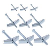 15-piece toggle bolt and wing nut kit for hanging heavy items on drywall - heavy-duty toggle anchors logo