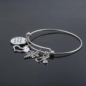 img 2 attached to 🏥 Nurse Bracelet - Inspiring She Believed She Could, So She Did! Perfect RN Charm Bracelet for Nurse Graduation Gift