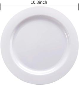 img 3 attached to 🍽️ 50Pcs White Plastic Dinner Plates 10.25 Inch - Premium Disposable Plates, Safe and Reusable - Perfect for Parties or Weddings