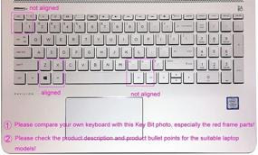img 3 attached to 💜 Colorful Keyboard Skin Compatible for HP Pavilion X360, Envy x360, Spectre x360, and Pavilion 15 & 17 Series - Purple Ombre