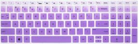 img 4 attached to 💜 Colorful Keyboard Skin Compatible for HP Pavilion X360, Envy x360, Spectre x360, and Pavilion 15 & 17 Series - Purple Ombre